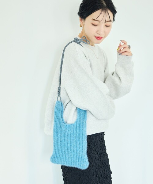 FREAK'S STORE（フリークスストア）の「限定展開　ラメニット ミニショルダーバッグ（ショルダーバッグ・レディース・ピンク/ブラック/ブルー/オフホワイト・ONE SIZE）」の14枚目の写真