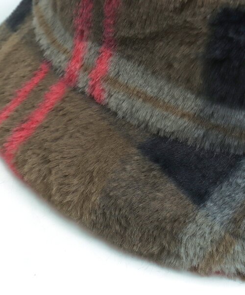 BREEZE(ブリーズ)の「ボアバケットハット(ハット・キッズ・チェック/ベージュ・54/52/56/50)」の5枚目の写真