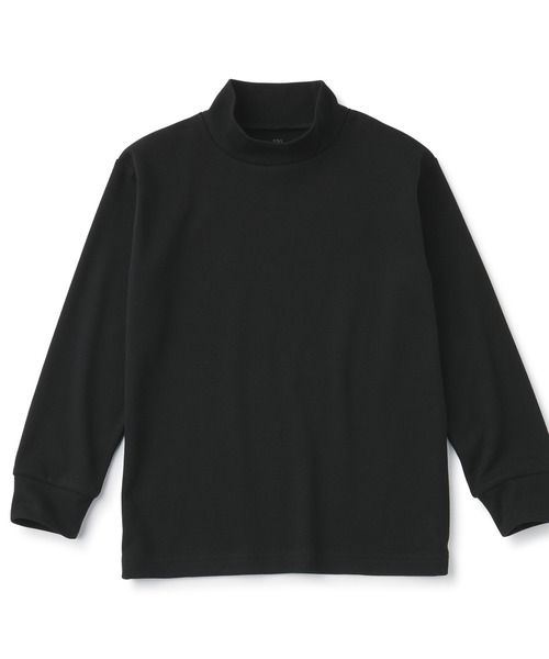 無印良品(ムジルシリョウヒン)の「起毛スムース編みハイネック長袖Tシャツ(キッズ)(Tシャツ/カットソー・キッズ・ピンク系/グレー/ネイビー系7/オフホワイト/グリーン系4/ブラック・110/150/130/140/120)」の3枚目の写真