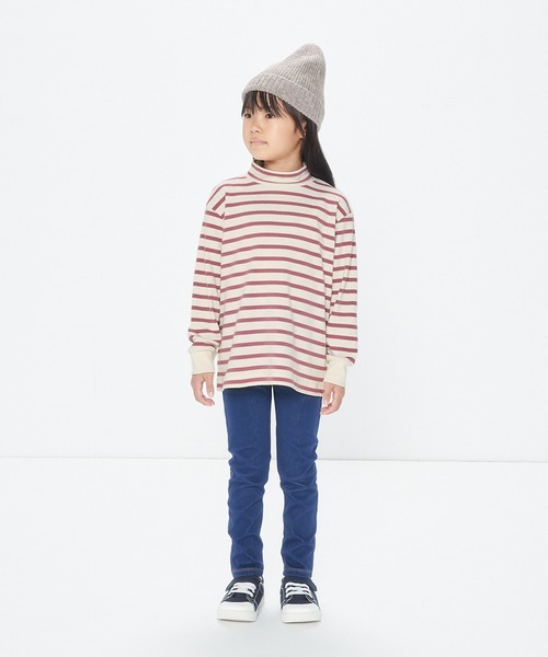 無印良品(ムジルシリョウヒン)の「起毛スムース編みハイネック長袖Tシャツ(キッズ)(Tシャツ/カットソー・キッズ・ピンク系/グレー/ネイビー系7/オフホワイト/グリーン系4/ブラック・110/150/130/140/120)」の10枚目の写真