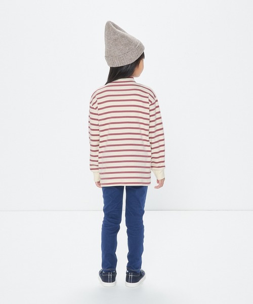 無印良品(ムジルシリョウヒン)の「起毛スムース編みハイネック長袖Tシャツ(キッズ)(Tシャツ/カットソー・キッズ・ピンク系/グレー/ネイビー系7/オフホワイト/グリーン系4/ブラック・110/150/130/140/120)」の12枚目の写真