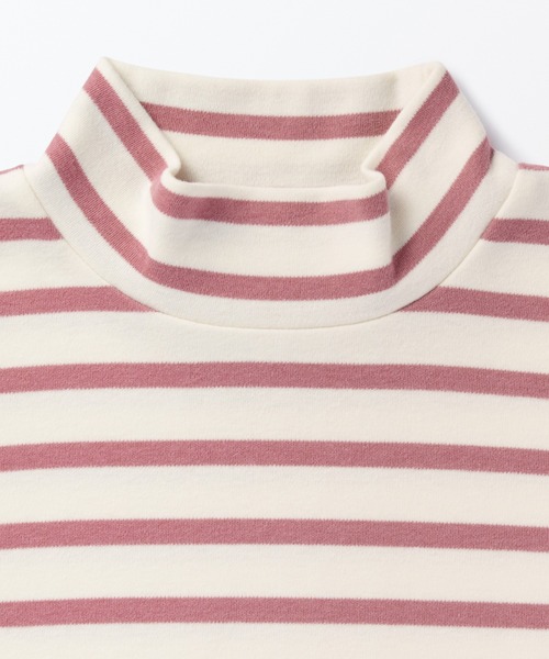 無印良品(ムジルシリョウヒン)の「起毛スムース編みハイネック長袖Tシャツ(キッズ)(Tシャツ/カットソー・キッズ・ピンク系/グレー/ネイビー系7/オフホワイト/グリーン系4/ブラック・110/150/130/140/120)」の13枚目の写真