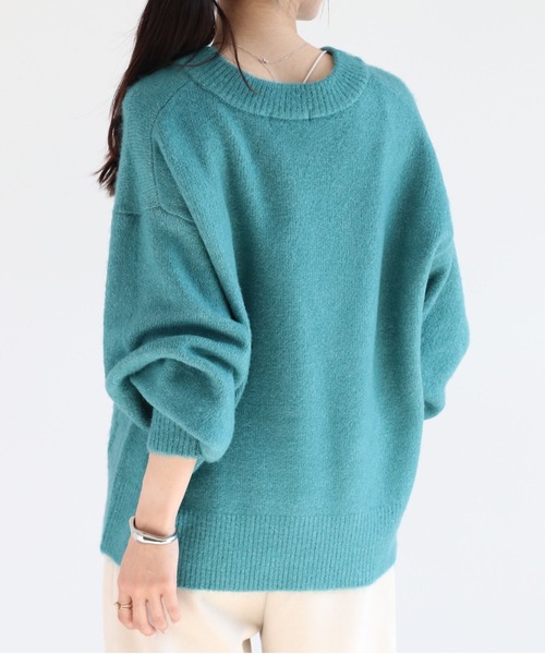 cepo（セポ）の「マシュマロVネックシンプルニット（ニット/セーター・レディース・ピンク/オフホワイト/チャコール/ブルー/ライム/ホワイト×ブラック/グリーン・M）」の21枚目の写真