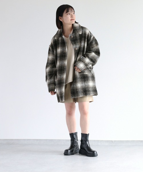 cepo（セポ）の「マシュマロVネックシンプルニット（ニット/セーター・レディース・ピンク/オフホワイト/チャコール/ブルー/ライム/ホワイト×ブラック/グリーン・M）」の8枚目の写真