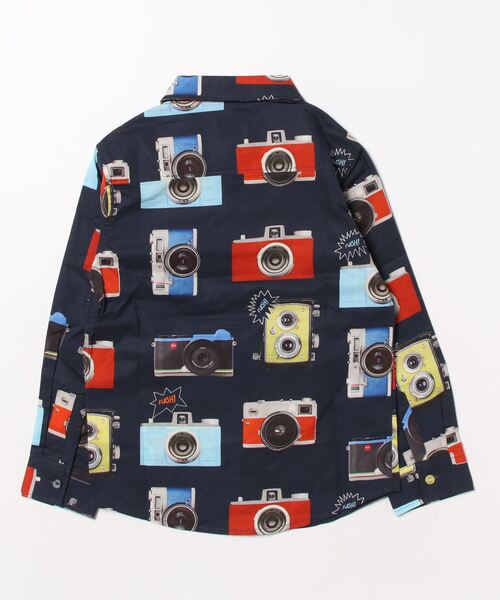 極美品　現行　ポールスミスコレクション　長袖　シャツ　ネコ　総柄　エメラルド とも様】Paul Smith 総柄シャツ ポールスミス リゾート Paul Smith