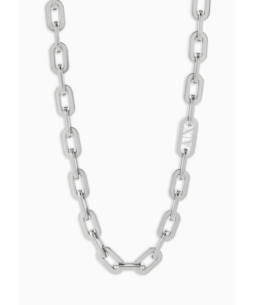 【AX アルマーニ エクスチェンジ】ステンレススチール チェーンネックレス(Silver)_AXG0116040（ネックレス）｜ARMANI