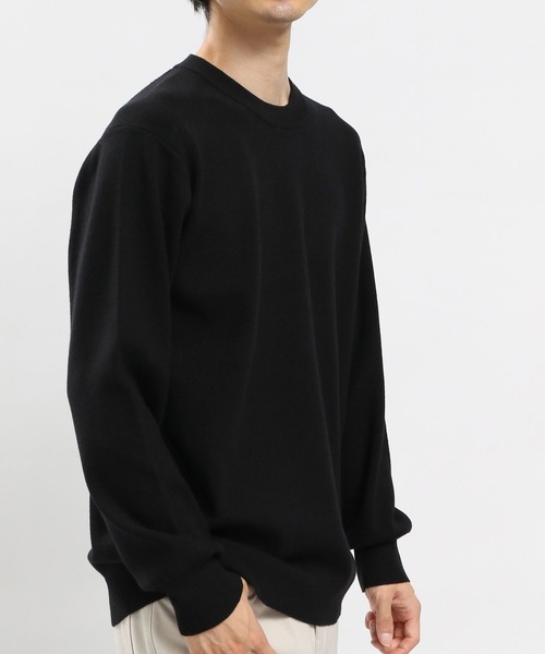 GLOBAL WORK Smile Seed Store（グローバルワーク スマイルシードストア）の「スパンレーヨンプルオーバー/907897（ニット/セーター・メンズ・ネイビー/ブラック/グレー系その他/ベージュ・MEDIUM/SMALL/X-LARGE/LARGE）」の2枚目の写真