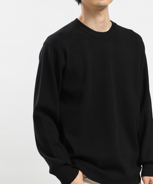 GLOBAL WORK Smile Seed Store（グローバルワーク スマイルシードストア）の「スパンレーヨンプルオーバー/907897（ニット/セーター・メンズ・ネイビー/ブラック/グレー系その他/ベージュ・MEDIUM/SMALL/X-LARGE/LARGE）」の12枚目の写真