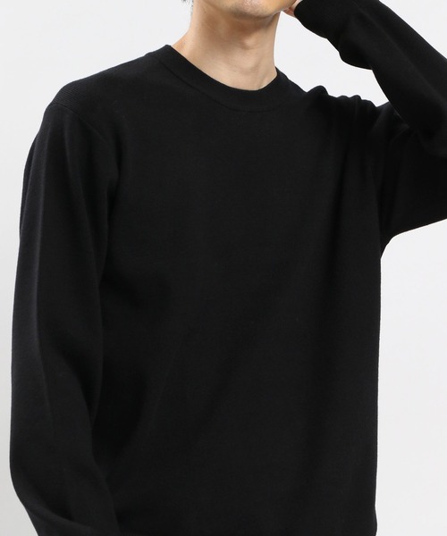 GLOBAL WORK Smile Seed Store（グローバルワーク スマイルシードストア）の「スパンレーヨンプルオーバー/907897（ニット/セーター・メンズ・ネイビー/ブラック/グレー系その他/ベージュ・MEDIUM/SMALL/X-LARGE/LARGE）」の13枚目の写真