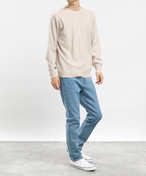 GLOBAL WORK Smile Seed Store（グローバルワーク スマイルシードストア）の「スパンレーヨンプルオーバー/907897（ニット/セーター・メンズ・ネイビー/ブラック/グレー系その他/ベージュ・MEDIUM/SMALL/X-LARGE/LARGE）」の16枚目の写真