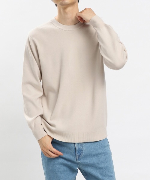 GLOBAL WORK Smile Seed Store（グローバルワーク スマイルシードストア）の「スパンレーヨンプルオーバー/907897（ニット/セーター・メンズ・ネイビー/ブラック/グレー系その他/ベージュ・MEDIUM/SMALL/X-LARGE/LARGE）」の18枚目の写真