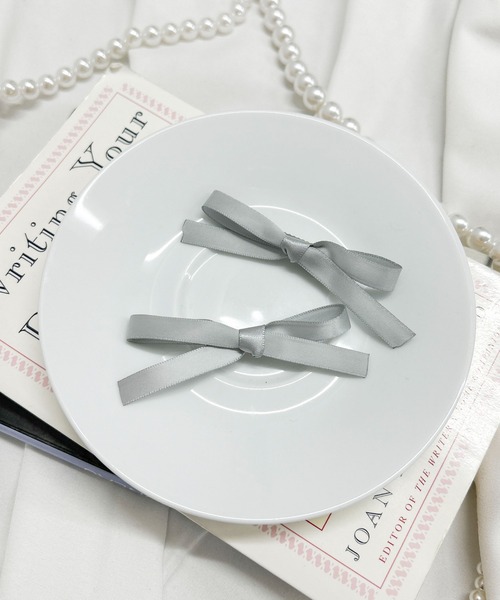 WEGO（ウィゴー）の「WEGO/【2点セット】ナローリボンクリップ（バレッタ/ヘアクリップ・レディース・ブラック/ホワイト/ブラック系その他/シルバー/ライトピンク/サックスブルー/ワイン/アイボリー/その他2/その他1/その他3/グリーン系その他2/グレー系その他2/グレー系その他3/レッド系その他2・FREE）」の12枚目の写真