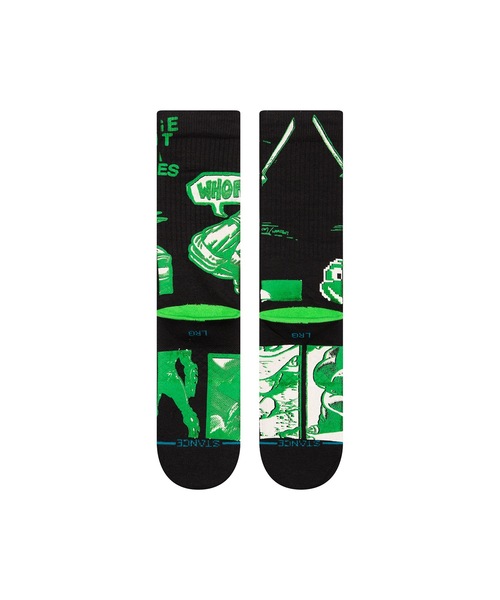 STANCE(スタンス)の「【STANCE/スタンス】TMNT ●Teenage Mutant Ninja Turtles(ティーンエイジ・ミュータント・ニンジャ・タートル)コラボモデル(ソックス/靴下・メンズ・ブラック・LARGE)」の2枚目の写真