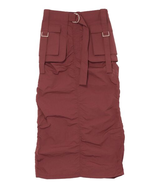 Ungrid（アングリッド）の「ポケットデザインギャザースカート（スカート・レディース・ボルドー/グリーン・FREE）」の4枚目の写真