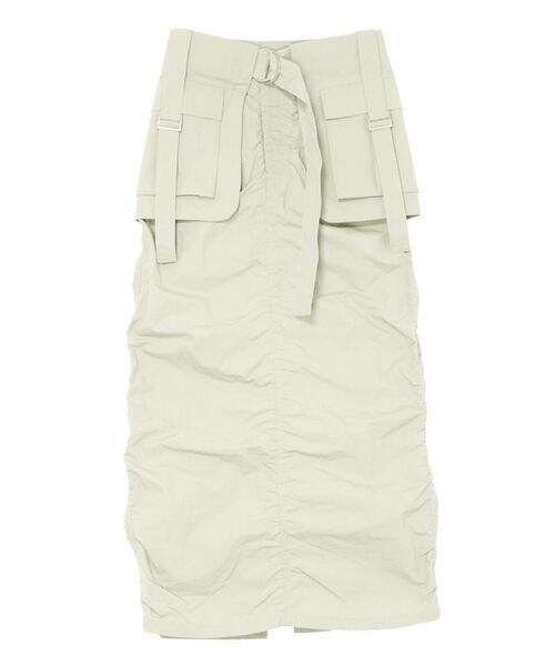 Ungrid（アングリッド）の「ポケットデザインギャザースカート（スカート・レディース・ボルドー/グリーン・FREE）」の5枚目の写真