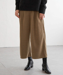 ikka | カットジャガードワイドクロップドパンツ(その他パンツ)