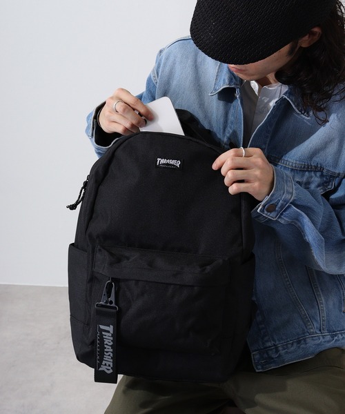 THRASHER(スラッシャー)の「THRASHER DAY PACK(バックパック/リュック・メンズ・ブラック/マルチ・FREE)」の6枚目の写真