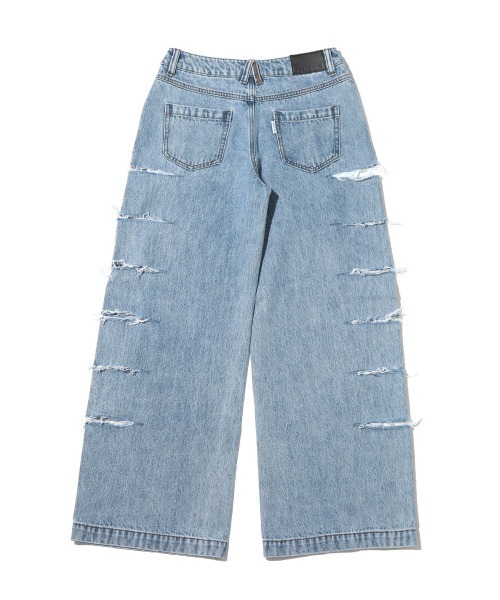 ANNA SUI NYC（アナ スイ エヌ ワイ シー）の「ANNA SUI NYC スーパースラッシュ バギー デニムパンツ 【SP】（デニムパンツ・レディース・ブルー/サックスブルー・M/S）」の10枚目の写真