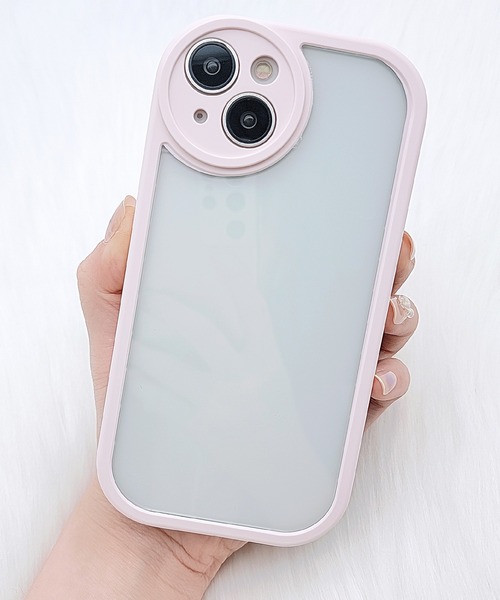 セール】カラーフレームクリアソフトiPhoneケース（スマホケース