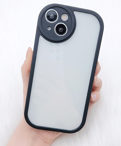 セール】カラーフレームクリアソフトiPhoneケース（スマホケース