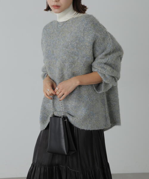 FREE'S MART（フリーズマート）の「ボートネックチュニックニット（ニット/セーター・レディース・グレー/ベージュ/ブルー・FREE）」の10枚目の写真