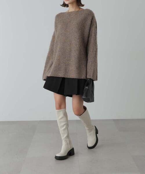 FREE'S MART（フリーズマート）の「ボートネックチュニックニット（ニット/セーター・レディース・グレー/ベージュ/ブルー・FREE）」の15枚目の写真