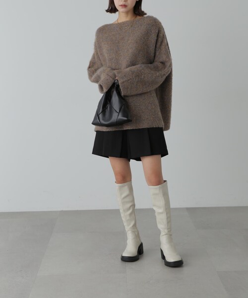 FREE'S MART（フリーズマート）の「ボートネックチュニックニット（ニット/セーター・レディース・グレー/ベージュ/ブルー・FREE）」の16枚目の写真