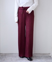 パンツ プリーツパンツ ボトムス 赤 ランダムプリーツパンツ（裾カットOK！）【私の味方服】 通販