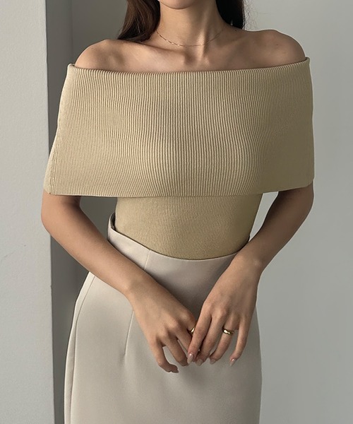 セール】ワイドオフショルニットトップス（ニット/セーター）｜Louere