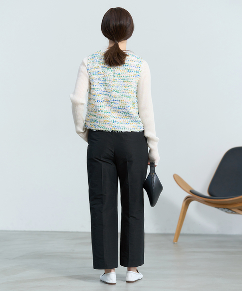 IENA（イエナ）の「＆NAVY etique デザインクロップドパンツ（スラックス・レディース・ネイビー/ブラック・38/36）」の12枚目の写真