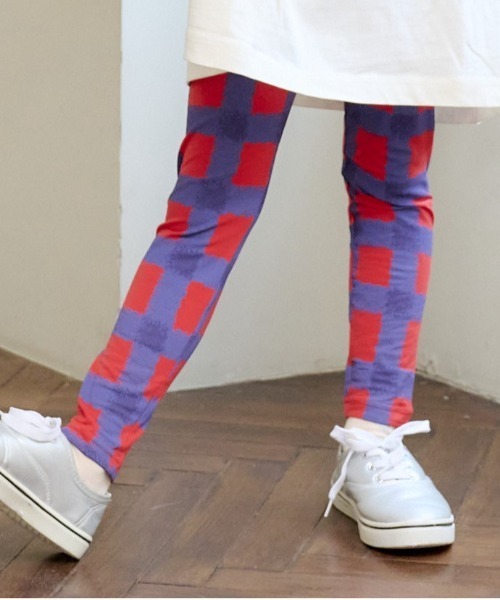 HOGAN RANCH WEAR（ホーガンランチウエア）の「ソウガラフルタケレギンス（70～130cm）（レギンス/スパッツ・キッズ・ピンク/レッド/チャコール/ミント/マルチ・100/110/120/130/70/80/90/95）」の4枚目の写真