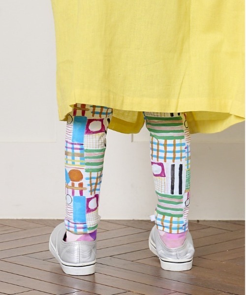 HOGAN RANCH WEAR（ホーガンランチウエア）の「ソウガラフルタケレギンス（70～130cm）（レギンス/スパッツ・キッズ・ピンク/レッド/チャコール/ミント/マルチ・100/110/120/130/70/80/90/95）」の5枚目の写真