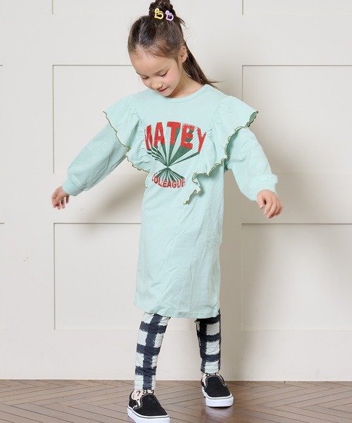 HOGAN RANCH WEAR（ホーガンランチウエア）の「ソウガラフルタケレギンス（70～130cm）（レギンス/スパッツ・キッズ・ピンク/レッド/チャコール/ミント/マルチ・100/110/120/130/70/80/90/95）」の9枚目の写真