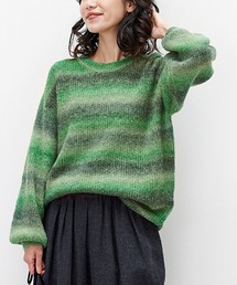 グラデーション」に該当するニット/セーター（グリーン・カーキ
