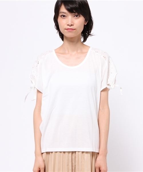 OUTLET(アウトレット)の「【Ciaopanic】肩切替結ビドルマンTee(Tシャツ/カットソー・レディース・グレー/ホワイト・FREE)」の10枚目の写真