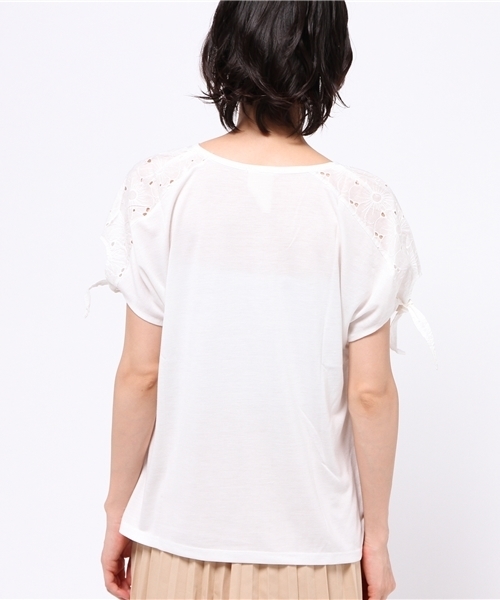 OUTLET(アウトレット)の「【Ciaopanic】肩切替結ビドルマンTee(Tシャツ/カットソー・レディース・グレー/ホワイト・FREE)」の5枚目の写真