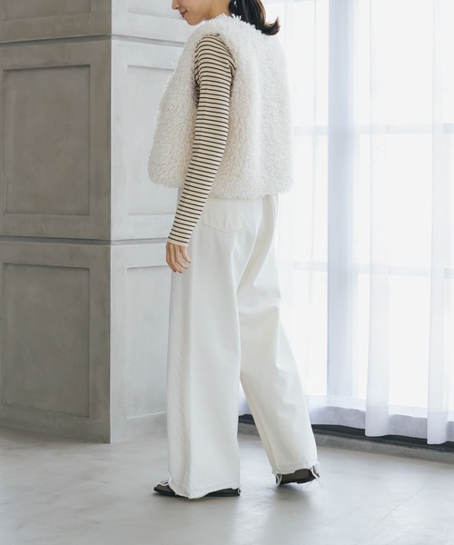 URBAN RESEARCH(アーバンリサーチ)の「ダメージワイドデニムパンツ(デニムパンツ・レディース・ホワイト/インディゴブルー・38/36)」の15枚目の写真