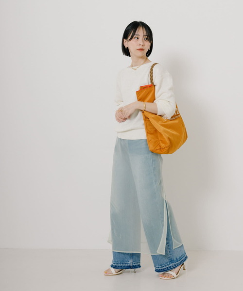 URBAN RESEARCH(アーバンリサーチ)の「ダメージワイドデニムパンツ(デニムパンツ・レディース・ホワイト/インディゴブルー・38/36)」の22枚目の写真