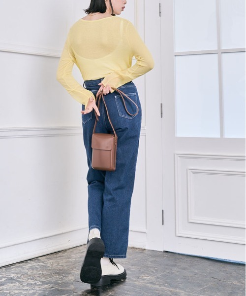 kirakiraShop（キラキラショップ）の「袖 切り替え シアー ニットソー 異素材（Tシャツ/カットソー・レディース・ブラック/ワイン/ラベンダー/オレンジ/イエロー/オフホワイト/オリーブ/グリーン/ブルー系/チャコール/ライトベージュ/モカ・M/L/XL）」の19枚目の写真