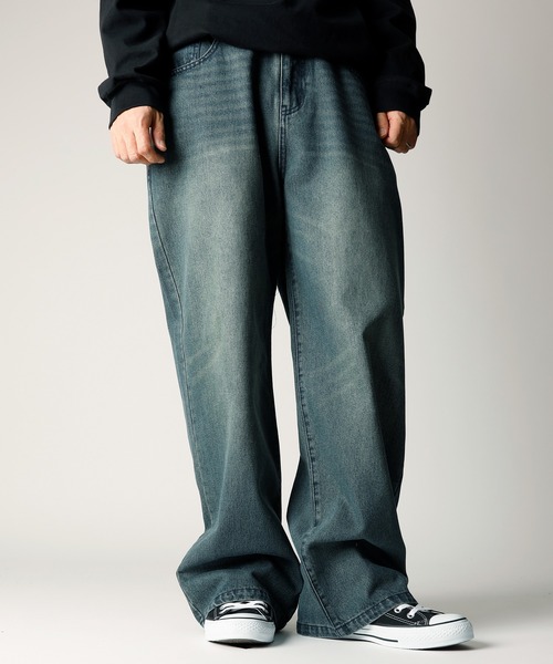セール】「INASTUDIOS SELECT」12oz デニム オーバーダイ バギー
