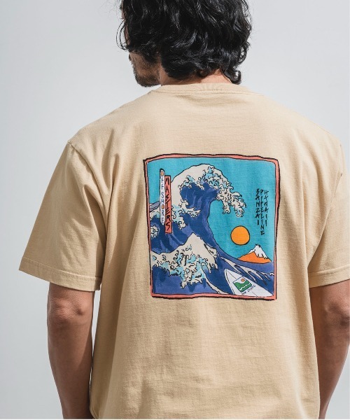OFFSHORE(オフショア)の「BANZAI FUJI TEE/バンザイフジティ(Tシャツ/カットソー・メンズ・ベージュ/ホワイト/グレー・XL/L/M/S)」の3枚目の写真