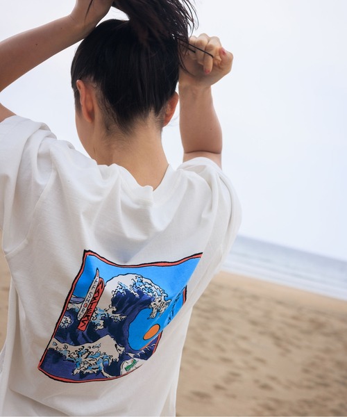 OFFSHORE(オフショア)の「BANZAI FUJI TEE/バンザイフジティ(Tシャツ/カットソー・メンズ・ベージュ/ホワイト/グレー・XL/L/M/S)」の6枚目の写真