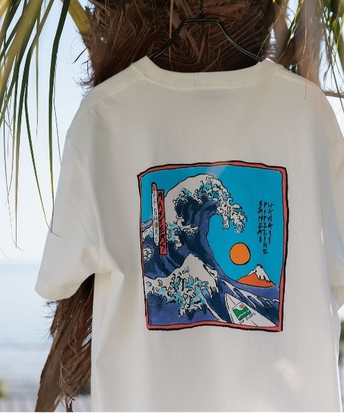 OFFSHORE(オフショア)の「BANZAI FUJI TEE/バンザイフジティ(Tシャツ/カットソー・メンズ・ベージュ/ホワイト/グレー・XL/L/M/S)」の14枚目の写真