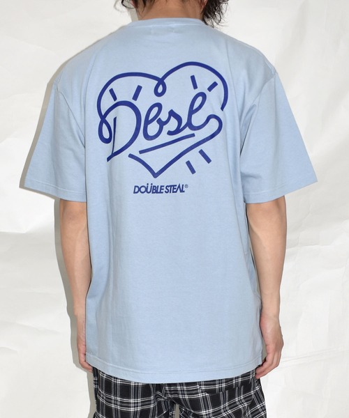 DOUBLE STEAL(ダブルスティール)の「ハート Tシャツ(Tシャツ/カットソー・メンズ・ライトブルー/ブラック/ホワイト×ネイビー/ホワイト×レッド・MEDIUM/LARGE/X-LARGE/XX-LARGE)」の18枚目の写真