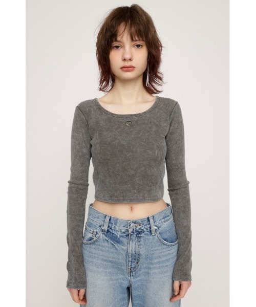 SLY（スライ）の「AGING LOGO RIB TOPS エージング ロゴ リブ