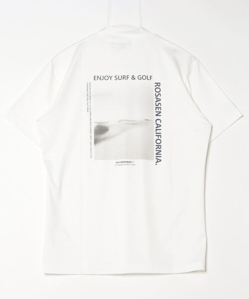 ROSASEN(ロサーセン)の「【Rosasen/GOLF】クールコアバックプリント半袖モックネック(シャツ/ブラウス・メンズ・グリーン/オフホワイト/サックスブルー・50/52)」の4枚目の写真