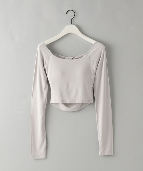 e/rm(イーアールエム)の「【e/rm】 カップツキバックシャン_長袖(Tシャツ/カットソー・レディース・ライトグレー/ブラック・FREE)」の1枚目の写真