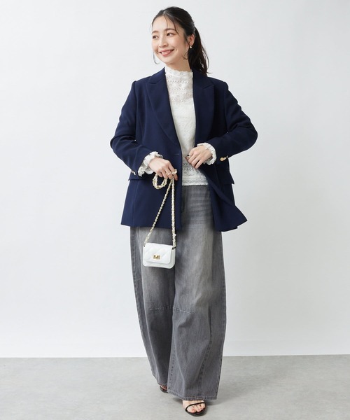 La boutique BonBon（ラブティックボンボン）の「レースバンドカラーブラウス（シャツ/ブラウス・レディース・ホワイト/ブラック・FREE）」の9枚目の写真