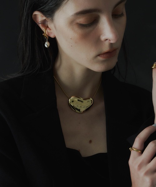 loni（ロニ）の「【金属アレルギー対応】Heart Leaf Choker/ハートリーフチョーカー（チョーカー・レディース・ゴールド/シルバー・FREE）」の7枚目の写真