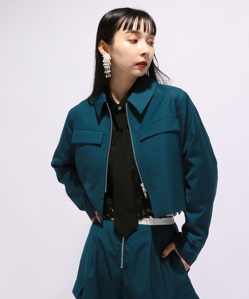 HARE（ハレ）の「2Pショートブルゾン＊ワイドパンツ(HARE